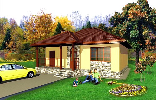 Дачный домик из SIP панелей S= 77,62 кв. м. Стоимость строительства от 990 000 руб.